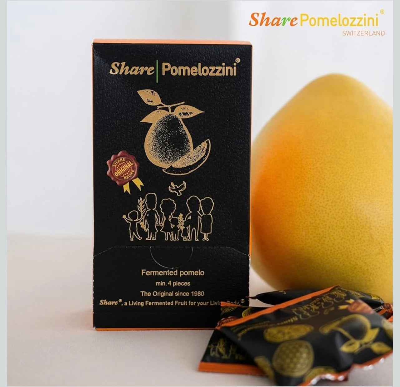 Share Pomelozzini (32g Starter Box, 4 Pieces), 30+ month fermented Pomelo, made in Switzerland